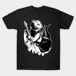 Digital drawing of an otter warrior 19/11/23 - medieval fantasy inspired art and designs T-Shirt